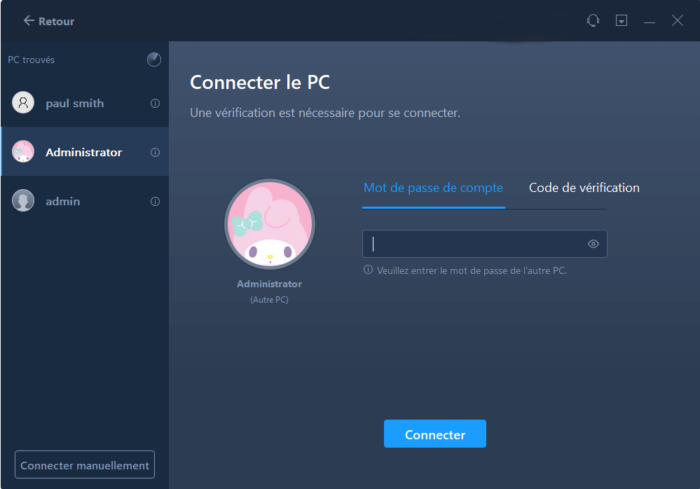 Exécutez Todo PCTrans sur deux ordinateurs portables.