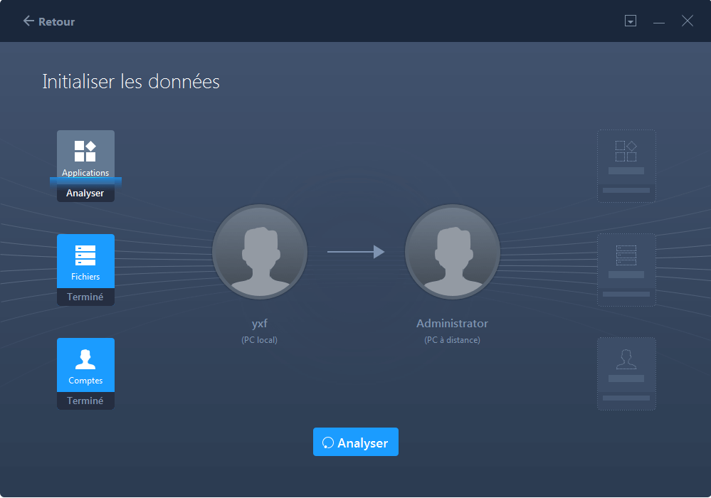 Entrez le compte de connexion et le mot de passe pour connecter deux ordinateurs portables.